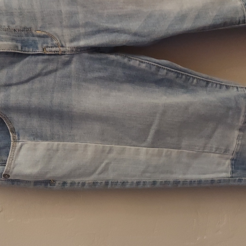 American Eagle Patchwork Lightwash Denim Skinny S… - image 4